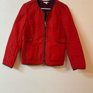 Charter Club Red Quilted Utility Jacket